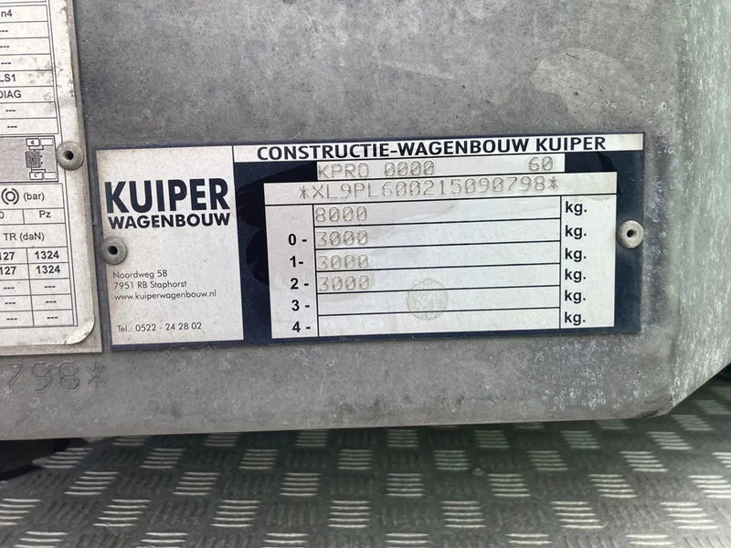 Kuiper 8 Tons Be Oplegger 670x195 laadvloerhoogte 50 cm - نصف مقطورة بلودر منخفض: صورة 3 Kuiper 8 Tons Be Oplegger 670x195 laadvloerhoogte 50 cm - نصف مقطورة بلودر منخفض: صورة 3