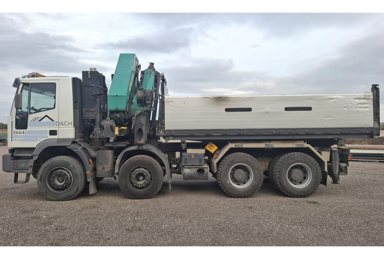 IVECO 480 EUROTRAKKER 8x4/TÜV/Palfinger PK 44002 G/MEILLER - شاحنة قلاب, شاحنة كرين: صورة 1 IVECO 480 EUROTRAKKER 8x4/TÜV/Palfinger PK 44002 G/MEILLER - شاحنة قلاب, شاحنة كرين: صورة 1