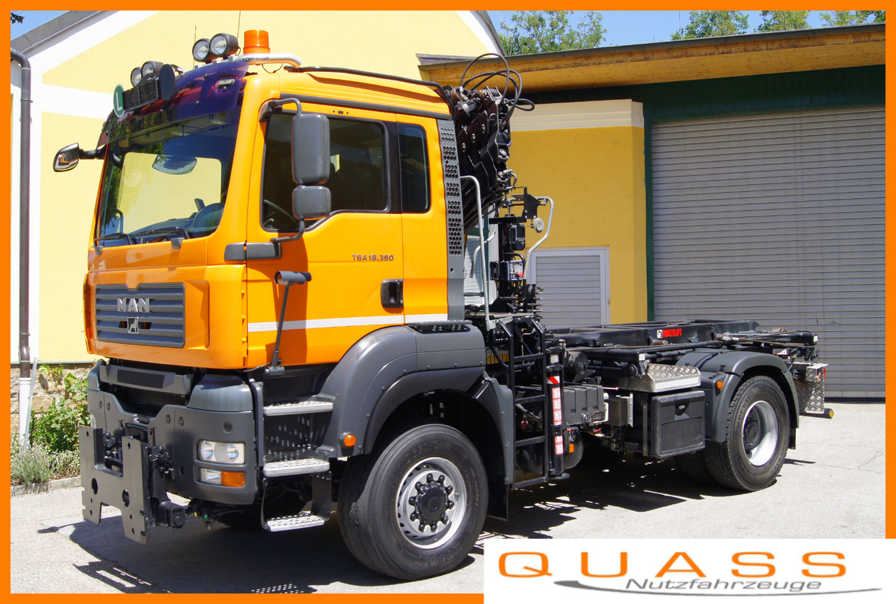 MAN TGA 18.360 BL 4x4/Euro4/TÜV/HIAB 111/MULTILIFT/Winterdienst - شاحنة - نظام الكابلات, شاحنة كرين: صورة 1 MAN TGA 18.360 BL 4x4/Euro4/TÜV/HIAB 111/MULTILIFT/Winterdienst - شاحنة - نظام الكابلات, شاحنة كرين: صورة 1