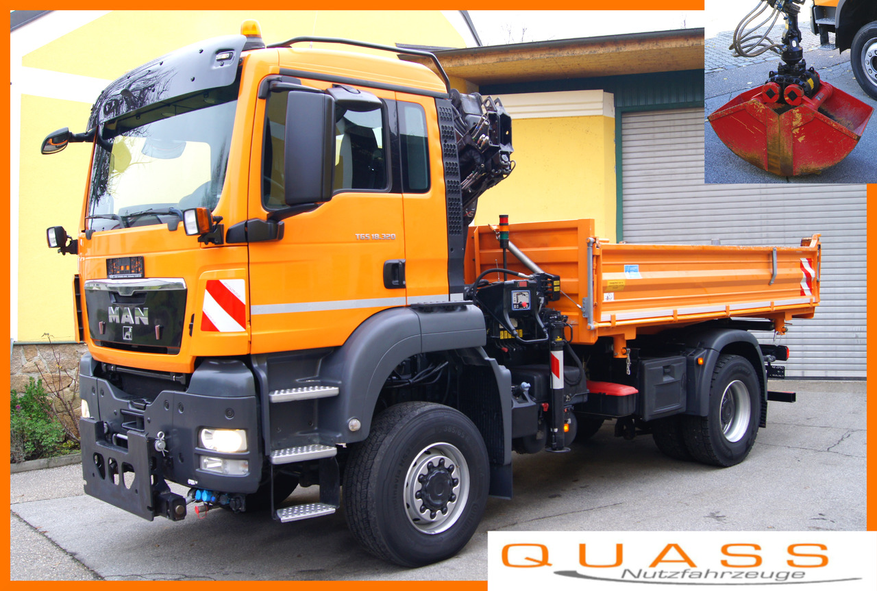 MAN TGS 18.320 BL 4x4 / HIAB 088 B-2 / Winterdienst - شاحنة كرين: صورة 1 MAN TGS 18.320 BL 4x4 / HIAB 088 B-2 / Winterdienst - شاحنة كرين: صورة 1