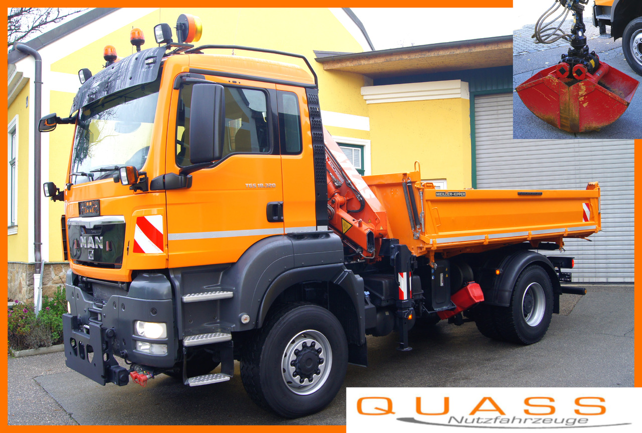 MAN TGS 18.320 BL 4x4/ TÜV/ ATLAS 65.2/ MEILLER/Winterdienst - شاحنة قلاب, شاحنة كرين: صورة 1 MAN TGS 18.320 BL 4x4/ TÜV/ ATLAS 65.2/ MEILLER/Winterdienst - شاحنة قلاب, شاحنة كرين: صورة 1