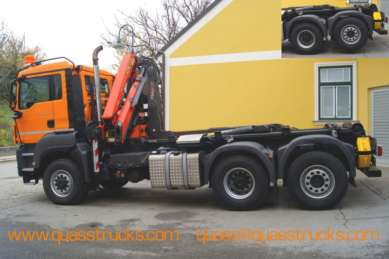 MAN TGS 28.400 BL 6x4-4/TÜV/PK12002/PALIFT/Winterdienst/Salzstreuer/Streuer/Schneepflug - شاحنة برافعة خطافية, شاحنة كرين: صورة 4 MAN TGS 28.400 BL 6x4-4/TÜV/PK12002/PALIFT/Winterdienst/Salzstreuer/Streuer/Schneepflug - شاحنة برافعة خطافية, شاحنة كرين: صورة 4