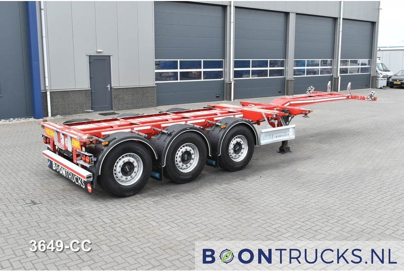 ناقل حاوية/ نصف مقطورة بحاوية D-Tec FLEXITRAILER | 2x20-30-40-45ft HC * 2x LIFT AXLE * 2x EXTENDABLE * NL TRAILER * APK 09-2026: صورة 1