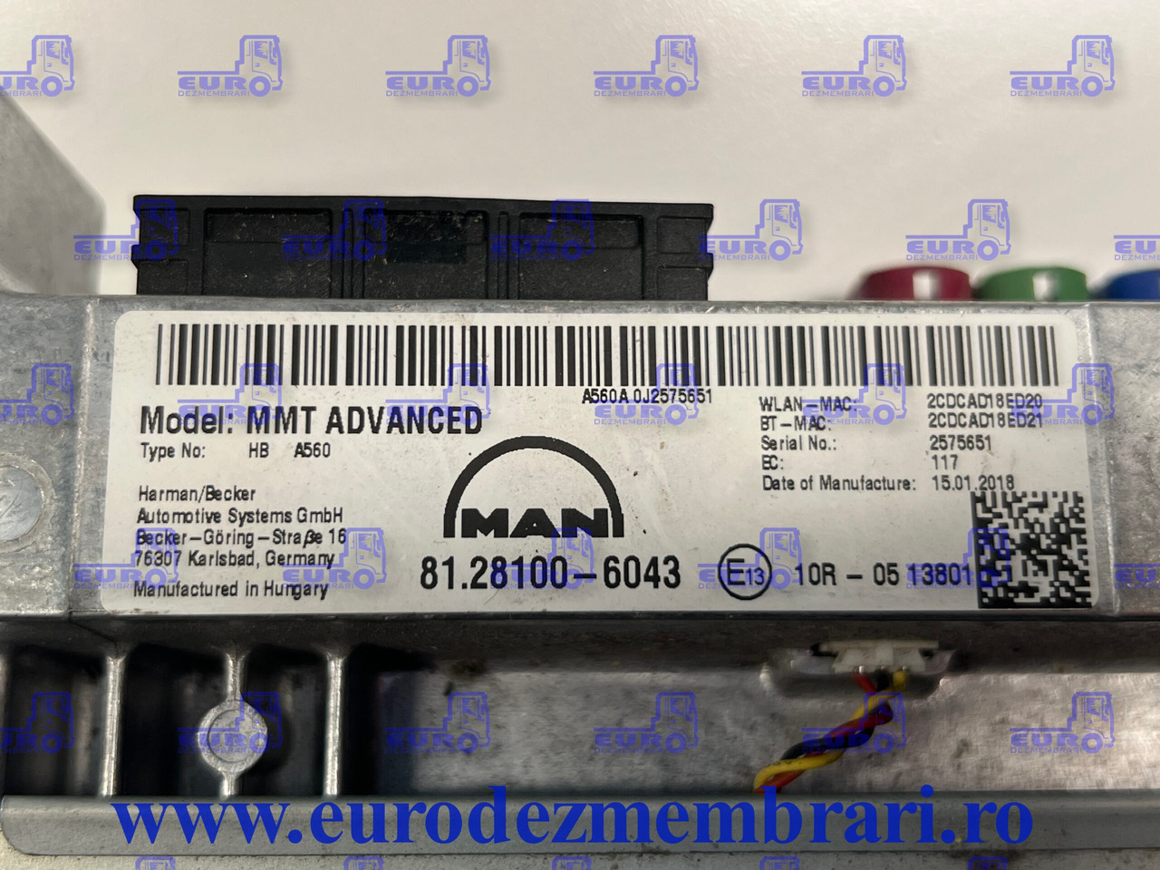 ELEMENT BORD UNITATE MULTIMEDIA MMT MAN TGX TG2 81.28100.6043 - الكابينة والداخلية - شاحنة: صورة 3 ELEMENT BORD UNITATE MULTIMEDIA MMT MAN TGX TG2 81.28100.6043 - الكابينة والداخلية - شاحنة: صورة 3