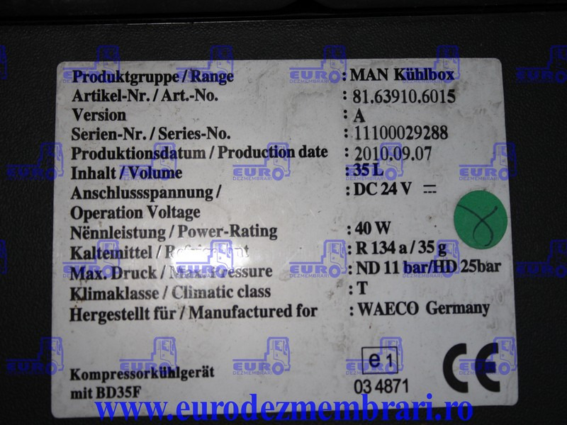 FRIGIDER MAN TGA TGX 81.63910.6015, 81.63910.6022, 81.63910.6024, 81.63910.6032 - الكابينة والداخلية - شاحنة: صورة 3 FRIGIDER MAN TGA TGX 81.63910.6015, 81.63910.6022, 81.63910.6024, 81.63910.6032 - الكابينة والداخلية - شاحنة: صورة 3