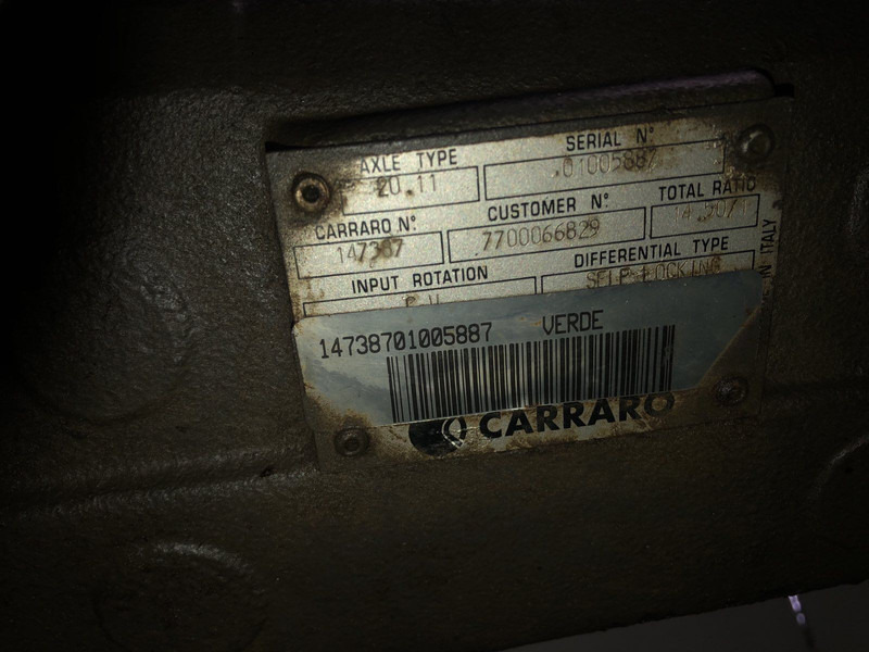 Claas CARRARO AXLE TYPE 20.11 - المحور و قطع الغيار: صورة 3 Claas CARRARO AXLE TYPE 20.11 - المحور و قطع الغيار: صورة 3