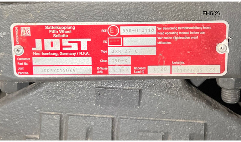 Jost JSK 37 C - قارنة سرجية: صورة 2 Jost JSK 37 C - قارنة سرجية: صورة 2