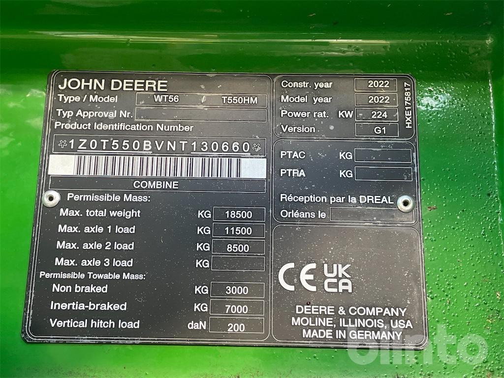 John Deere WT56 T550HM mit 620R (2022) - حصادة: صورة 5 John Deere WT56 T550HM mit 620R (2022) - حصادة: صورة 5