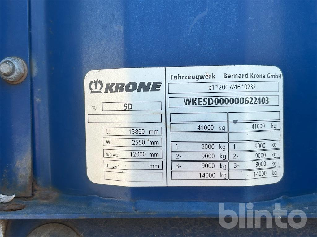 Krone SD (2014) - نصف مقطورة مسطحة: صورة 5 Krone SD (2014) - نصف مقطورة مسطحة: صورة 5