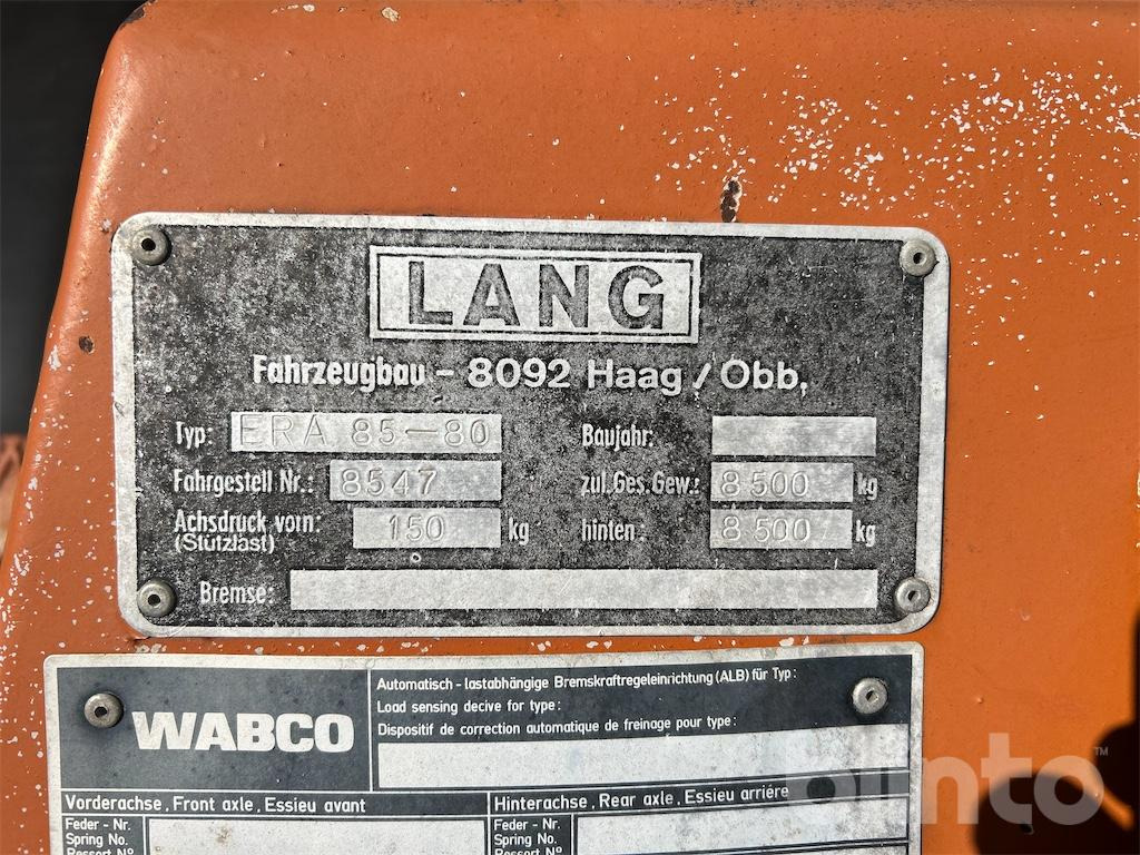 Lang Fahrzeugbau, ERA 85-80 (1989) - مقطورة اخشاب: صورة 5 Lang Fahrzeugbau, ERA 85-80 (1989) - مقطورة اخشاب: صورة 5