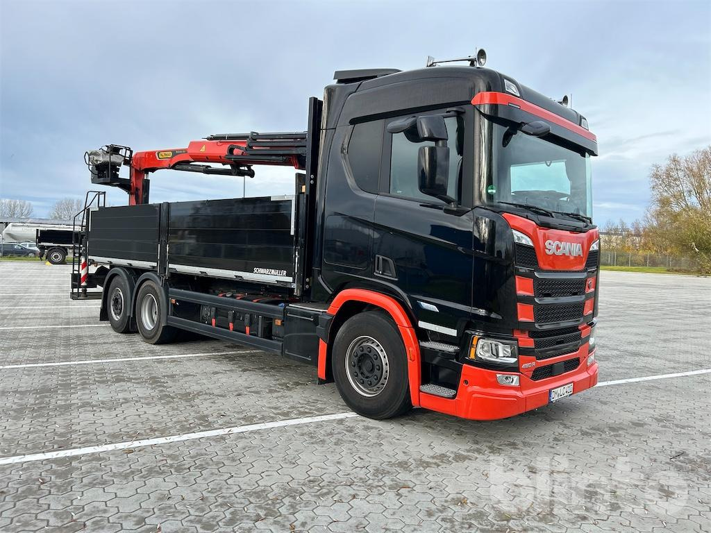 Scania R 460 B6x2*4NB Baustoffpritsche & Palfinger PK 22.001 L TEC7 Ladekran - شاحنات مسطحة, شاحنة كرين: صورة 2 Scania R 460 B6x2*4NB Baustoffpritsche & Palfinger PK 22.001 L TEC7 Ladekran - شاحنات مسطحة, شاحنة كرين: صورة 2