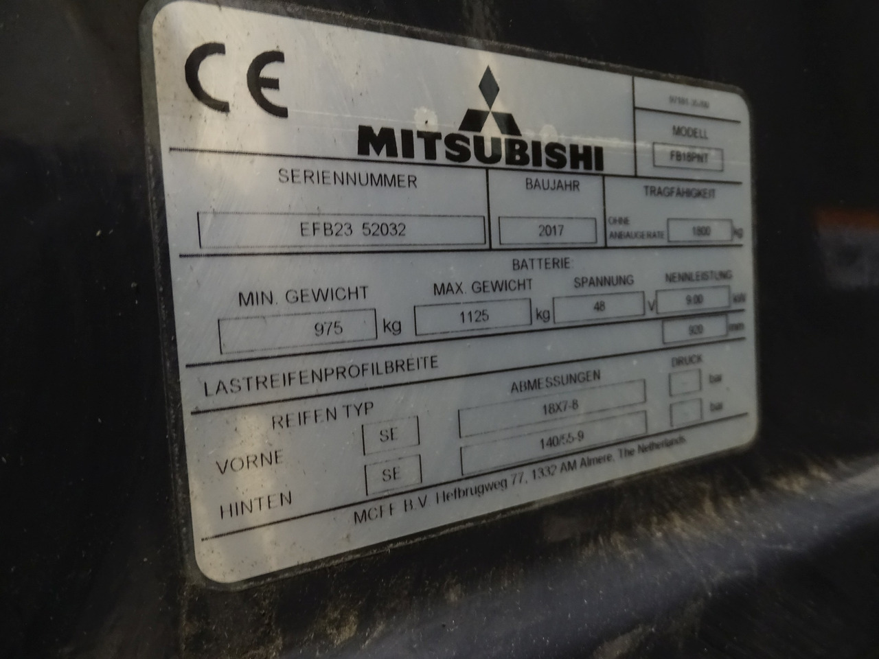 Mitsubishi FB18PNT - رافعة شوكية كهربائية: صورة 5 Mitsubishi FB18PNT - رافعة شوكية كهربائية: صورة 5