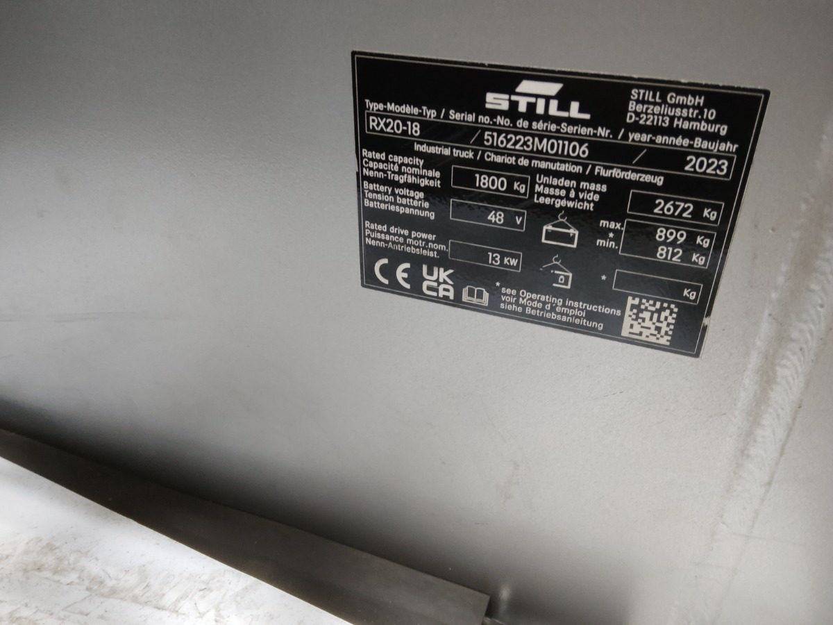 Still RX20-18 - رافعة شوكية كهربائية: صورة 5 Still RX20-18 - رافعة شوكية كهربائية: صورة 5