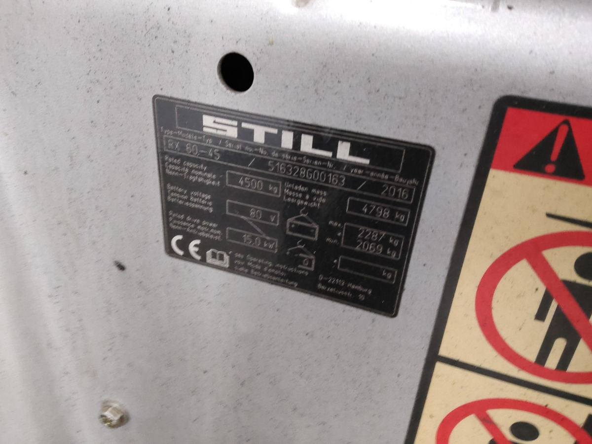 رافعة شوكية كهربائية Still RX60-45: صورة 9 رافعة شوكية كهربائية Still RX60-45: صورة 9