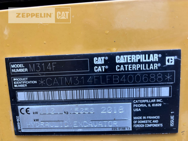 Cat M314F - حفار ذو عجلات: صورة 2 Cat M314F - حفار ذو عجلات: صورة 2