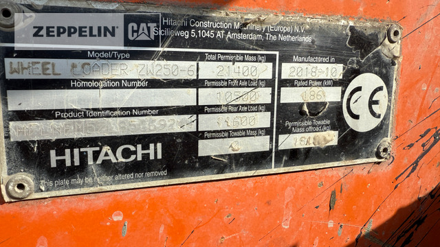 Hitachi ZW250-6 - اللودر بعجل: صورة 5 Hitachi ZW250-6 - اللودر بعجل: صورة 5