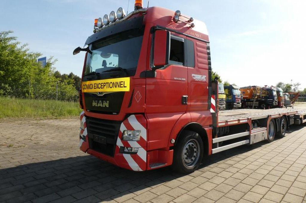 MAN TG-X 24.500 6x2-4 LL-U Pritsche Maschinentranspo - شاحنة نقل سيارات شاحنة: صورة 3 MAN TG-X 24.500 6x2-4 LL-U Pritsche Maschinentranspo - شاحنة نقل سيارات شاحنة: صورة 3
