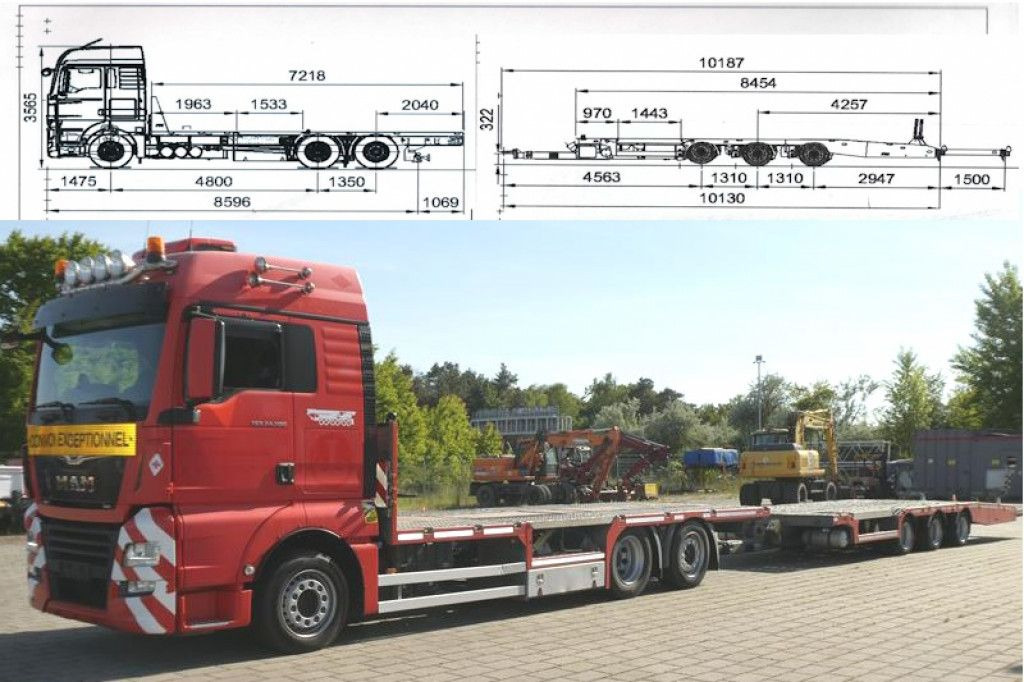 MAN TG-X 24.500 6x2-4 LL-U Pritsche Maschinentranspo - شاحنات مسطحة: صورة 1 MAN TG-X 24.500 6x2-4 LL-U Pritsche Maschinentranspo - شاحنات مسطحة: صورة 1